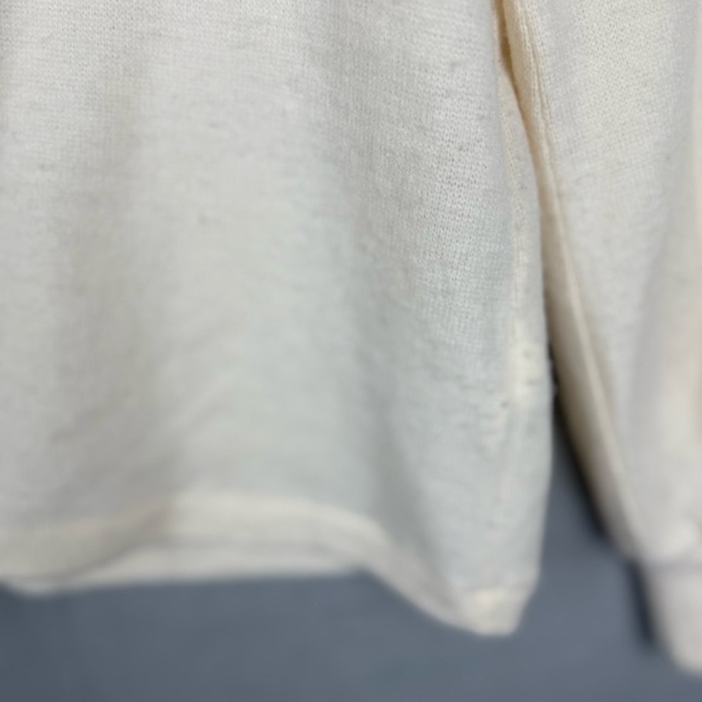 Madewell Cream Women's Crew Neck Puff Sleeve Sweater XS Alpaca and Merino Wool - Picture 5 of 7